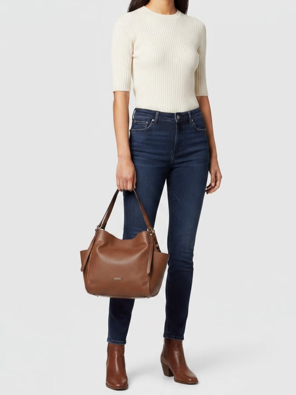 Burberry Preppy “Canterbury” Luxe Equestrian Style Italian Leather Shoulder Bag!